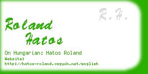 roland hatos business card